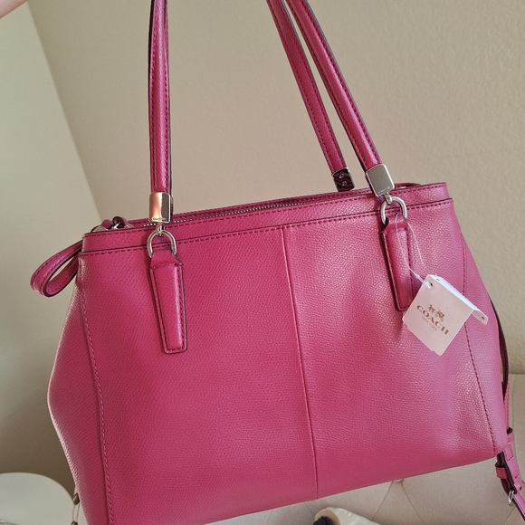 NWT COACH Crossgrain Leather Christie Satchel Shoulder Bag  Small Carryall - Picture 7 of 10